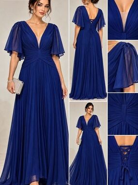 Keabyica Blue Maxi Dress Size 10 NWT
